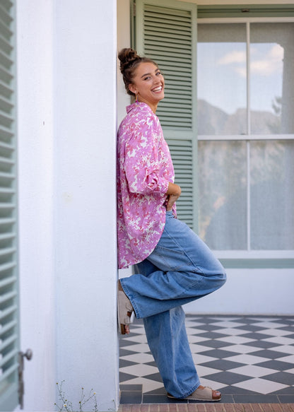 Fleur Shirt in Pinky Promise
