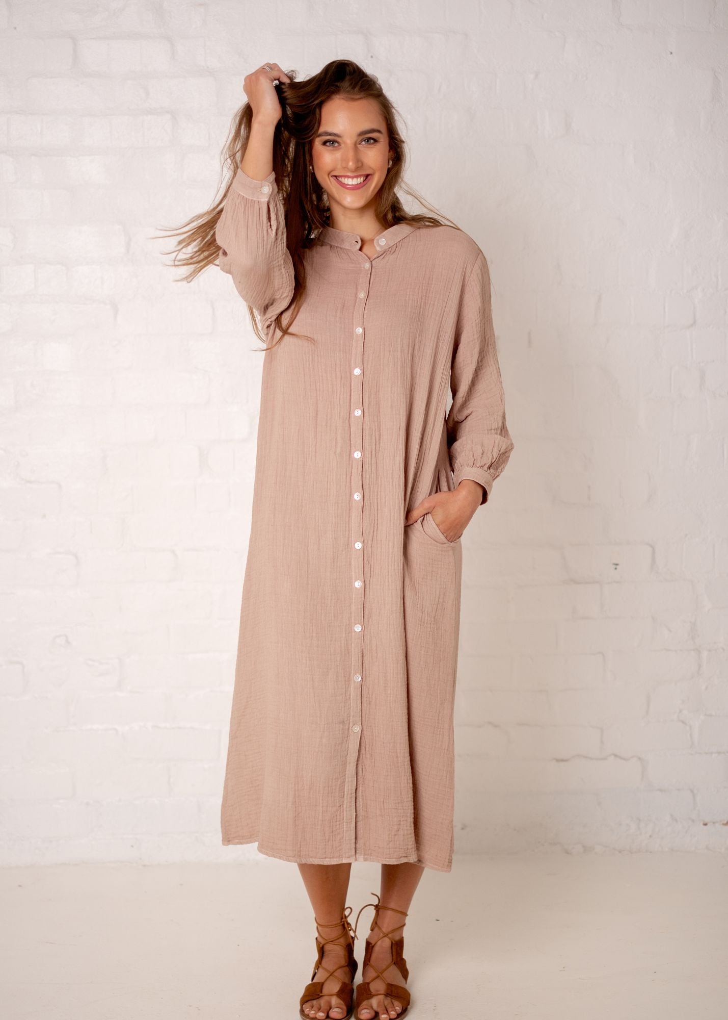 Daisy Dress in Taupe