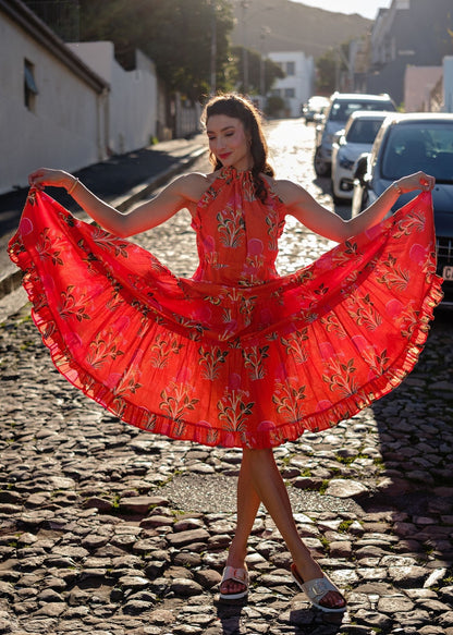 Zola Tiered Dress in Wild Honey
