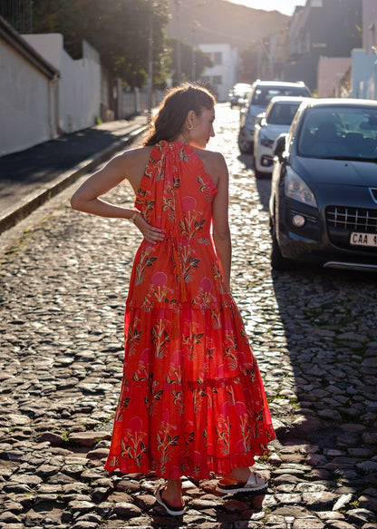 Zola Tiered Dress in Wild Honey