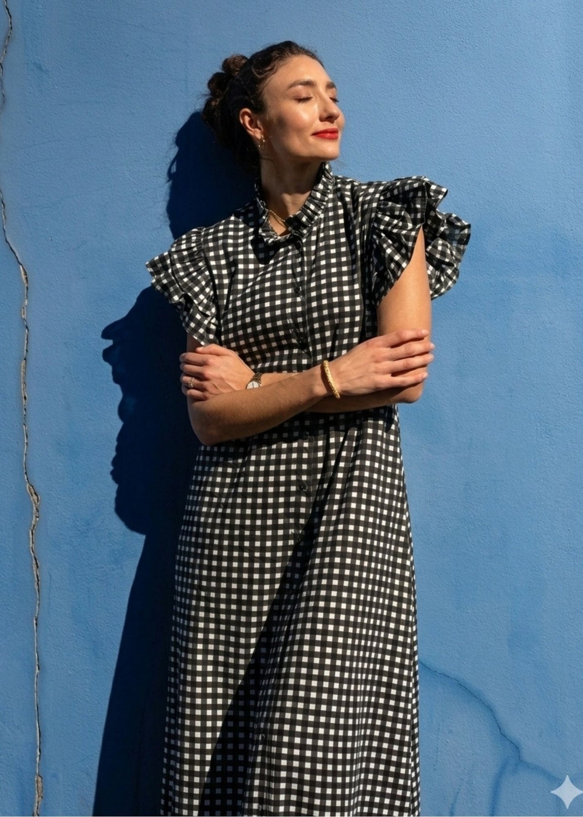 Alice Dress in Black and White Gingham