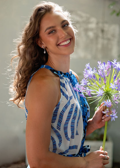 Harper Dress in Blue