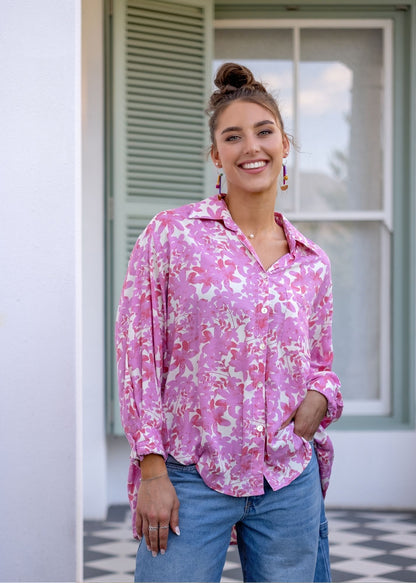 Fleur Shirt in Pinky Promise