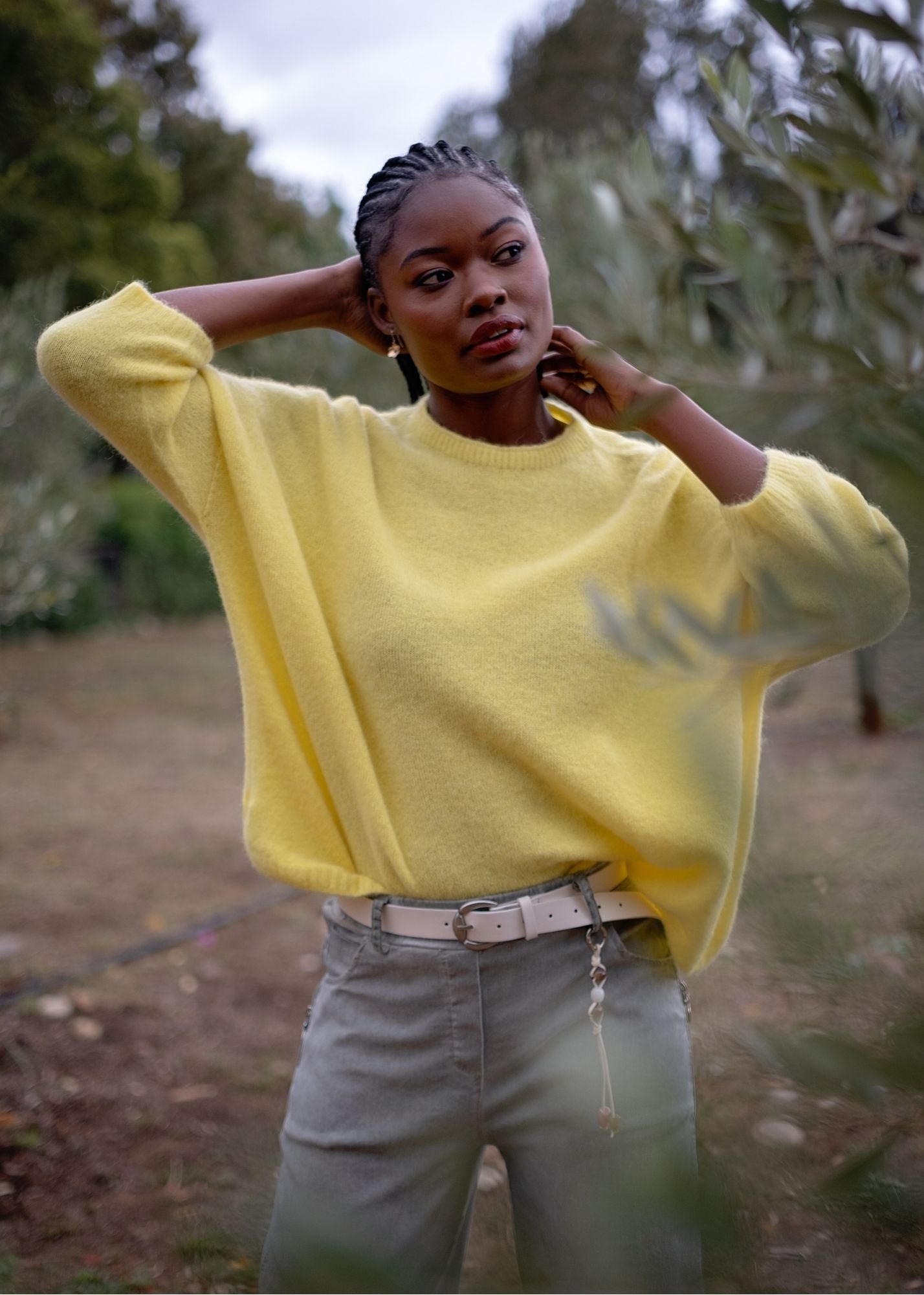 Simple Knit in Alpaca Wool – Lemon Sorbet