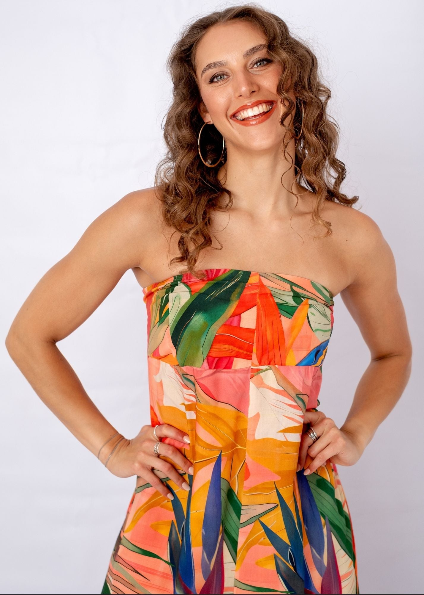 Carmen Playsuit in Forest Sunset