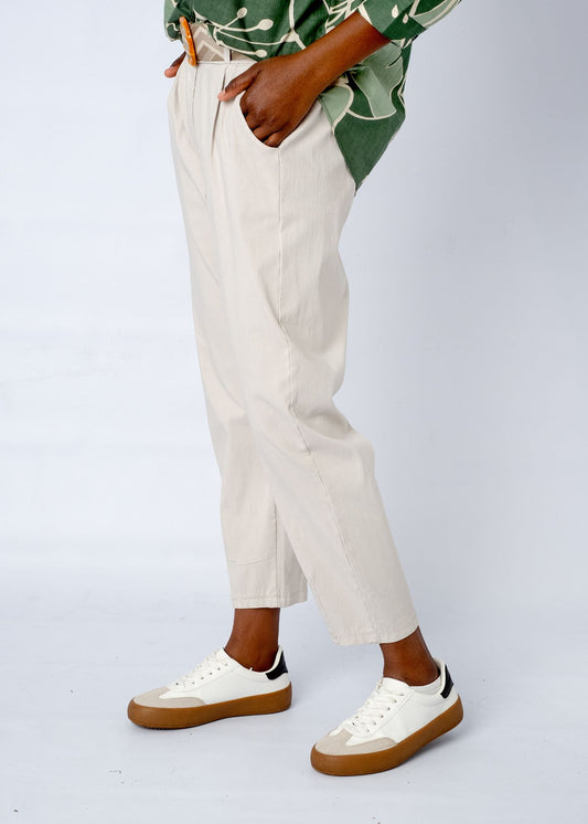 Venetian Cropped Pants in Ecru