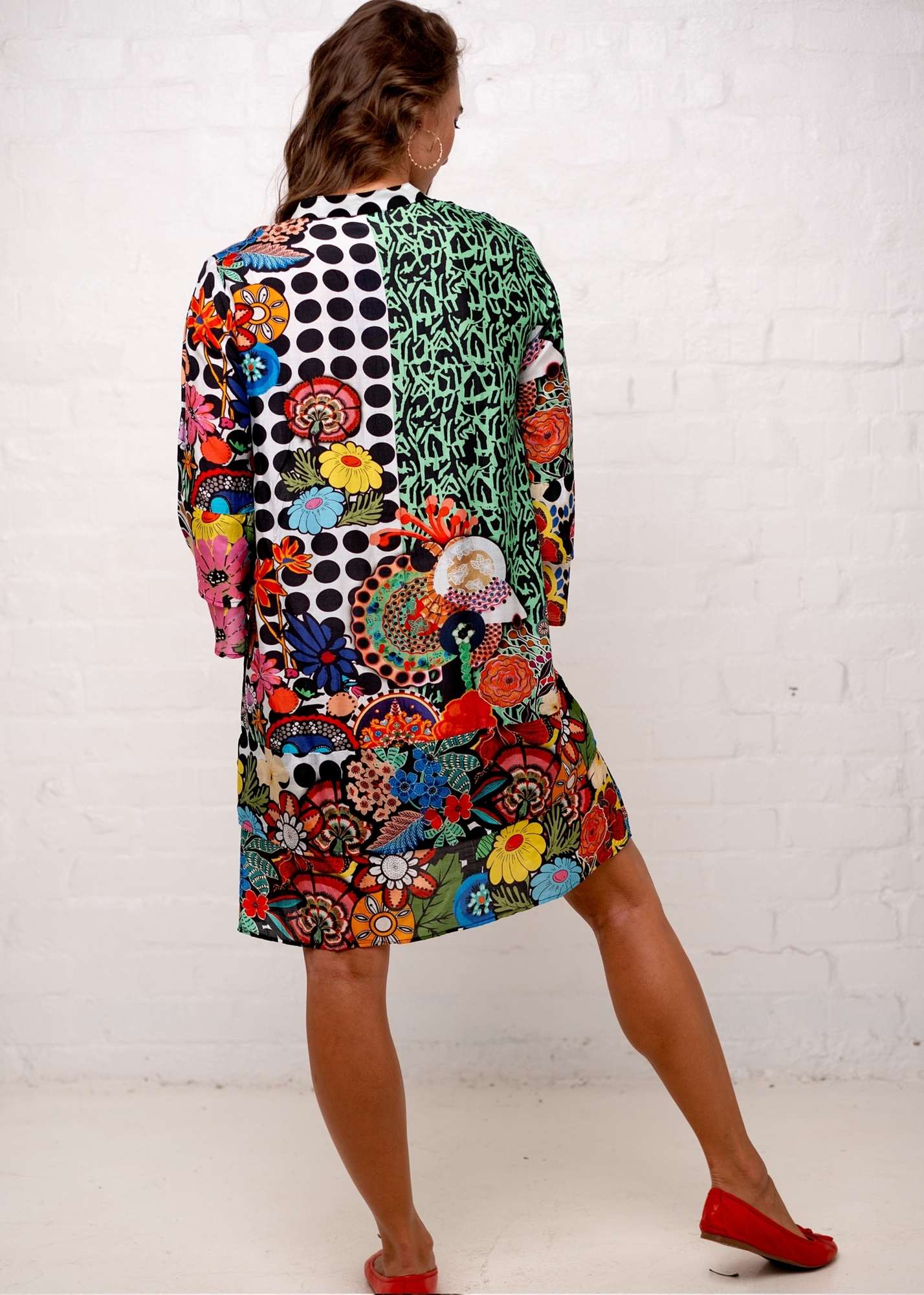 Symphony Dress in Burst of Colour Explosion - Green (Copy)