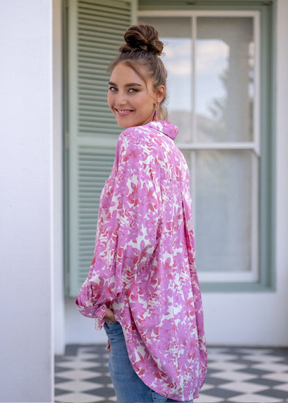 Fleur Shirt in Pinky Promise