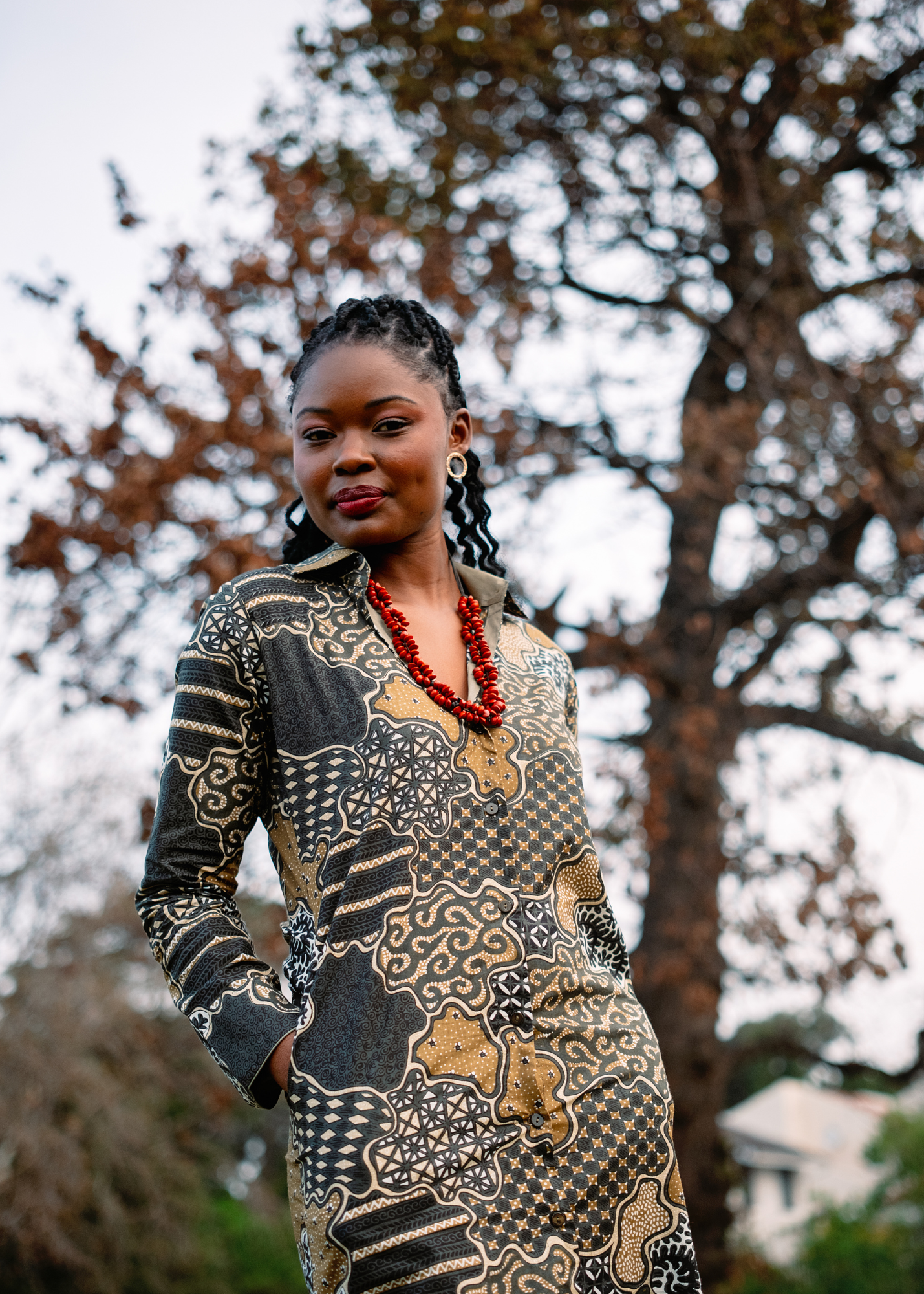 The Emma Shirt Dress in Terra Mosaic