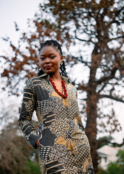 The Emma Shirt Dress in Terra Mosaic
