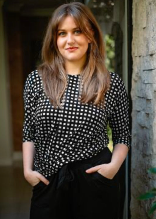 Melany Top in Black Blocks