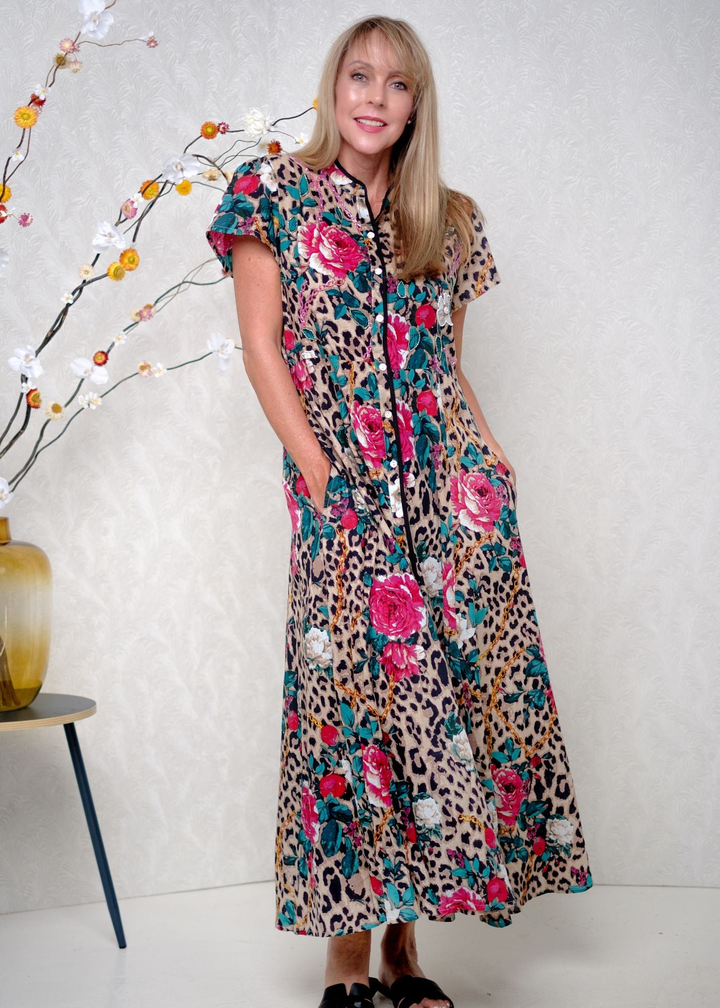 La Rosa Leopard Maxi Dress