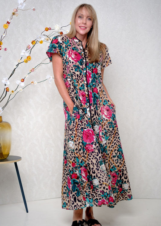 La Rosa Leopard Maxi Dress