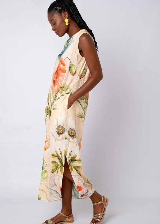 Marlene Dress in Peachy Floral