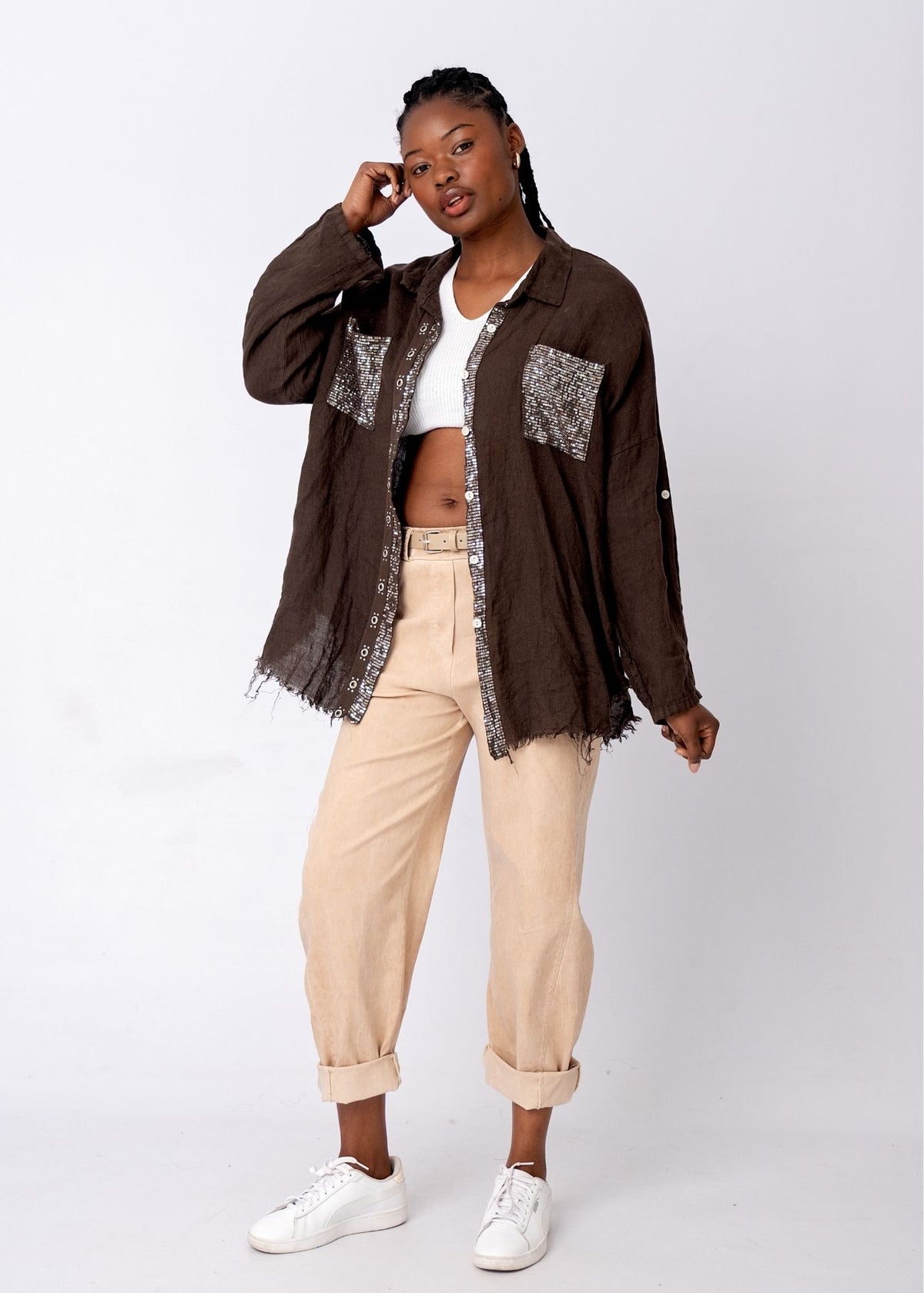 Bling Blouse in Choc Chip
