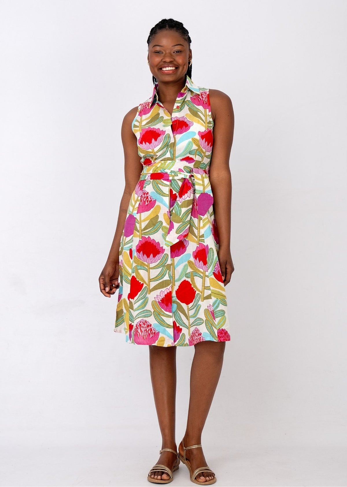 Candy dress in White Protea Tapestry