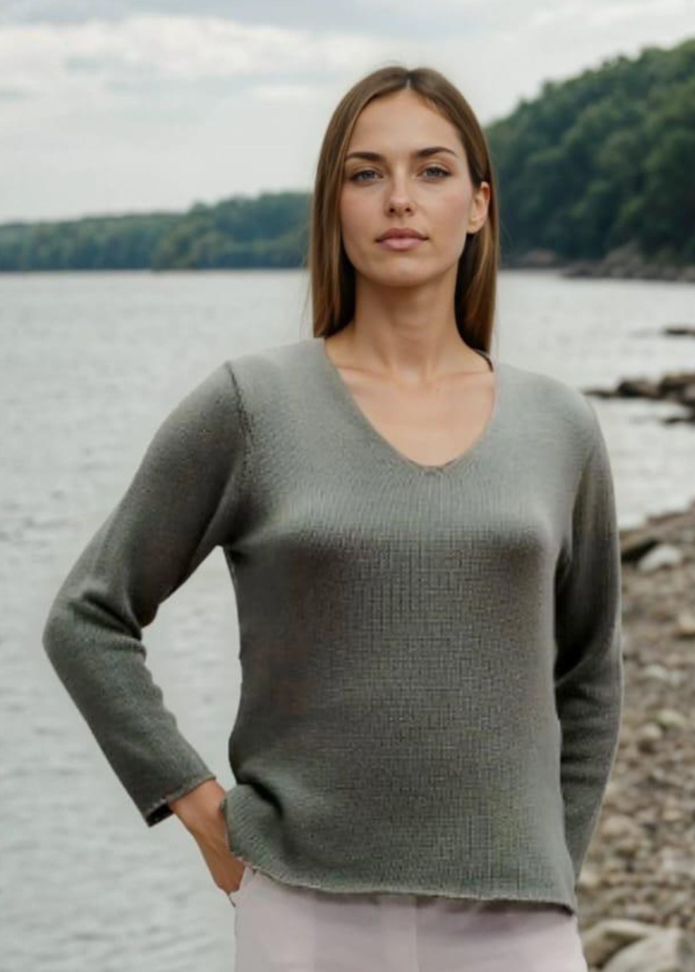 Giorgio Sweater in Crushed Olive