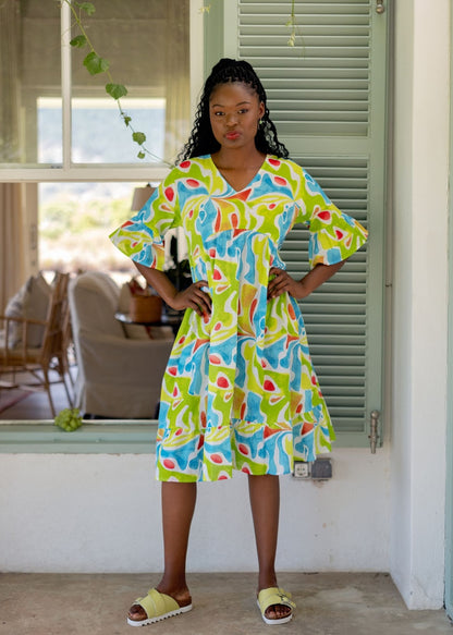 Vera Dress in Citrus Splash