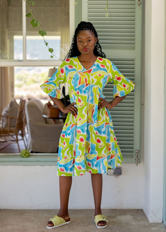 Vera Dress in Citrus Splash