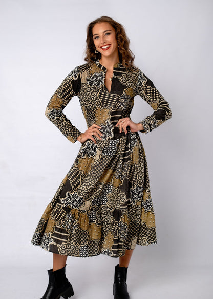 Nina Dress in Terra Mosaic