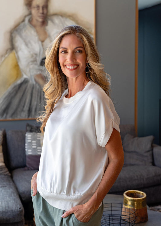 Milano Crew Top in Cream