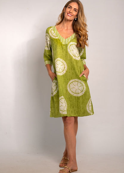 V-Neck tunic in Olivetta