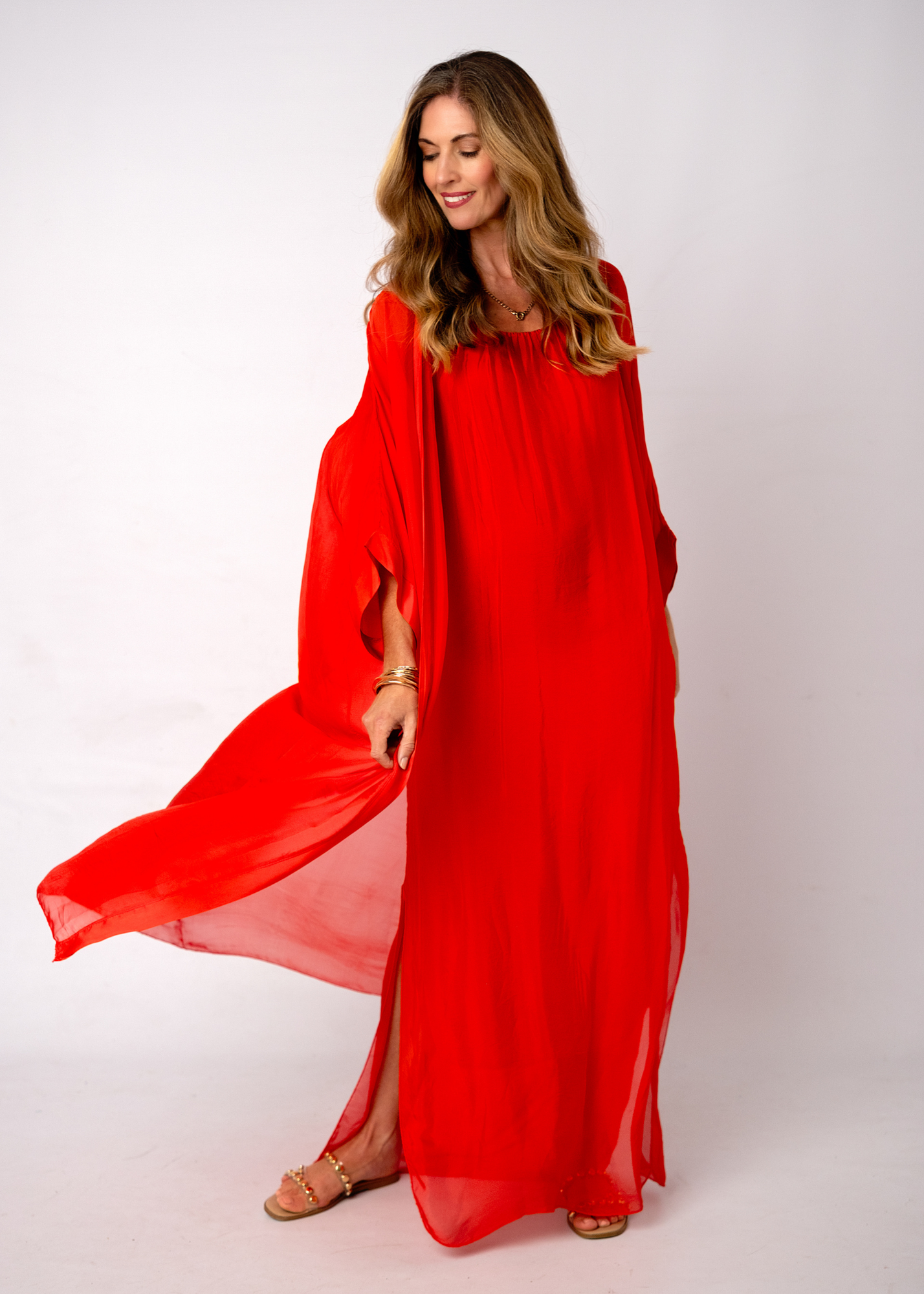 Sophia 100% Silk Flow Cardigan