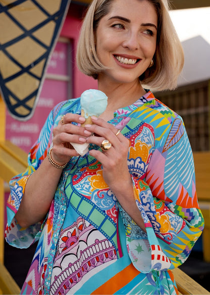 Amalfi Dress in Positano Patchwork