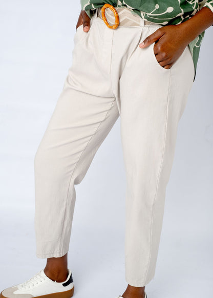 Venetian Cropped Pants in Ecru