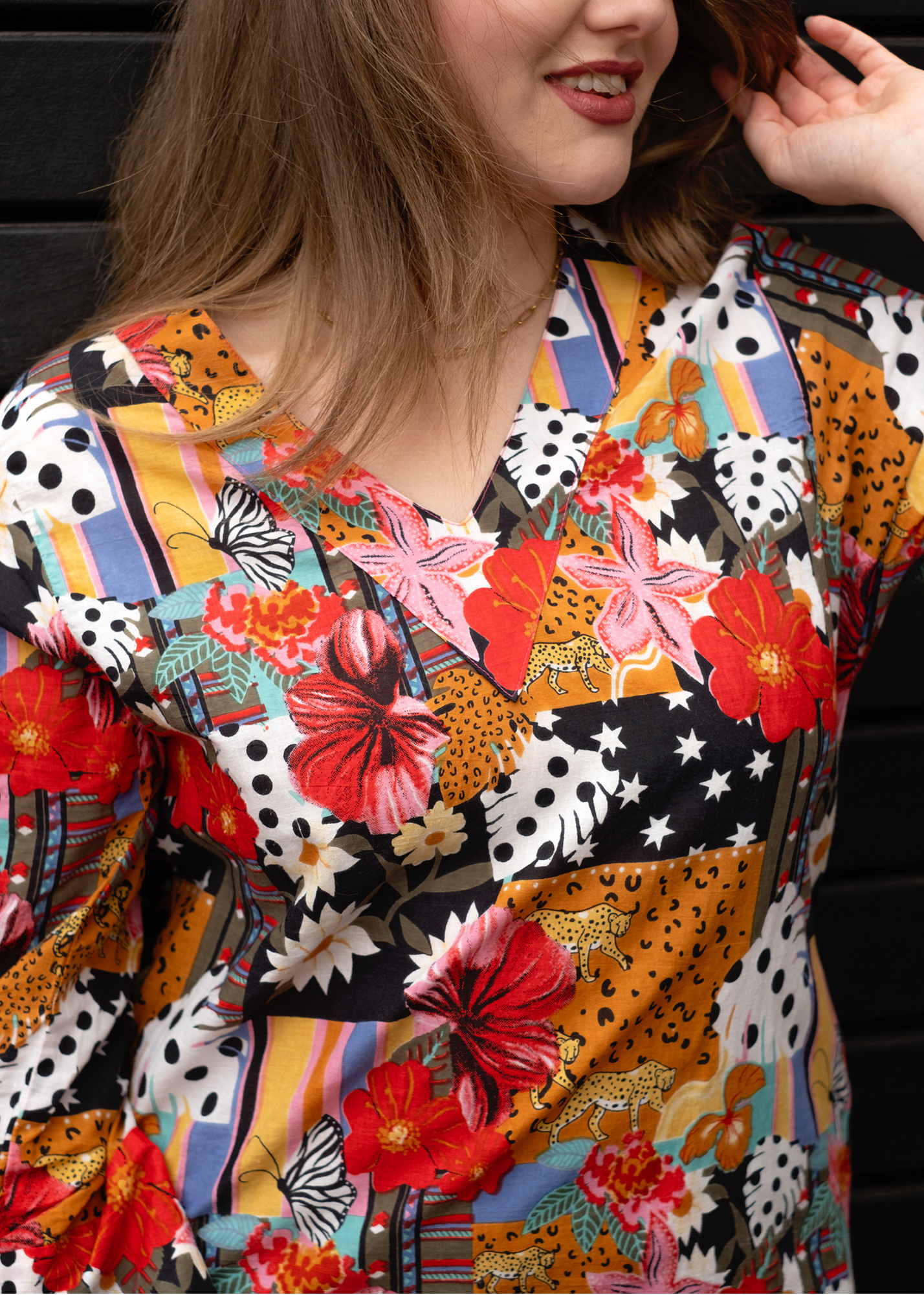 V-Neck tunic, Carnaval Safari