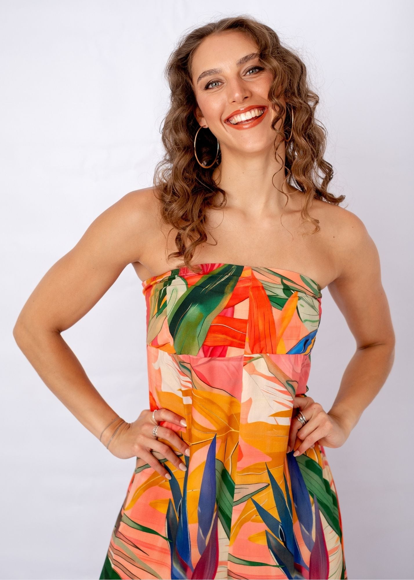 Carmen Playsuit in Forest Sunset