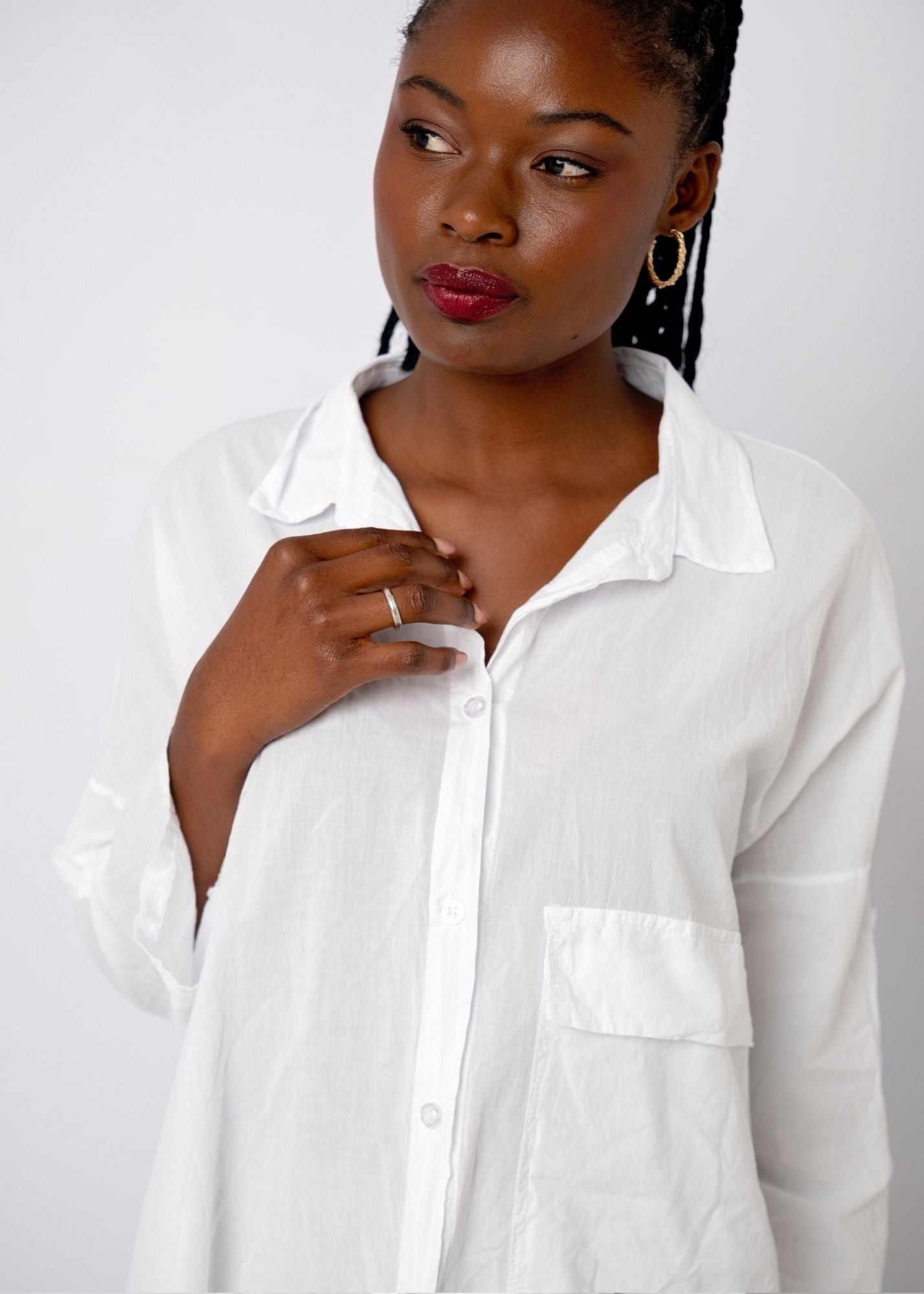 Siena Oversized Shirt in White