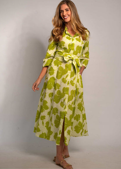 Marigold Dress in Green and Lime Floral