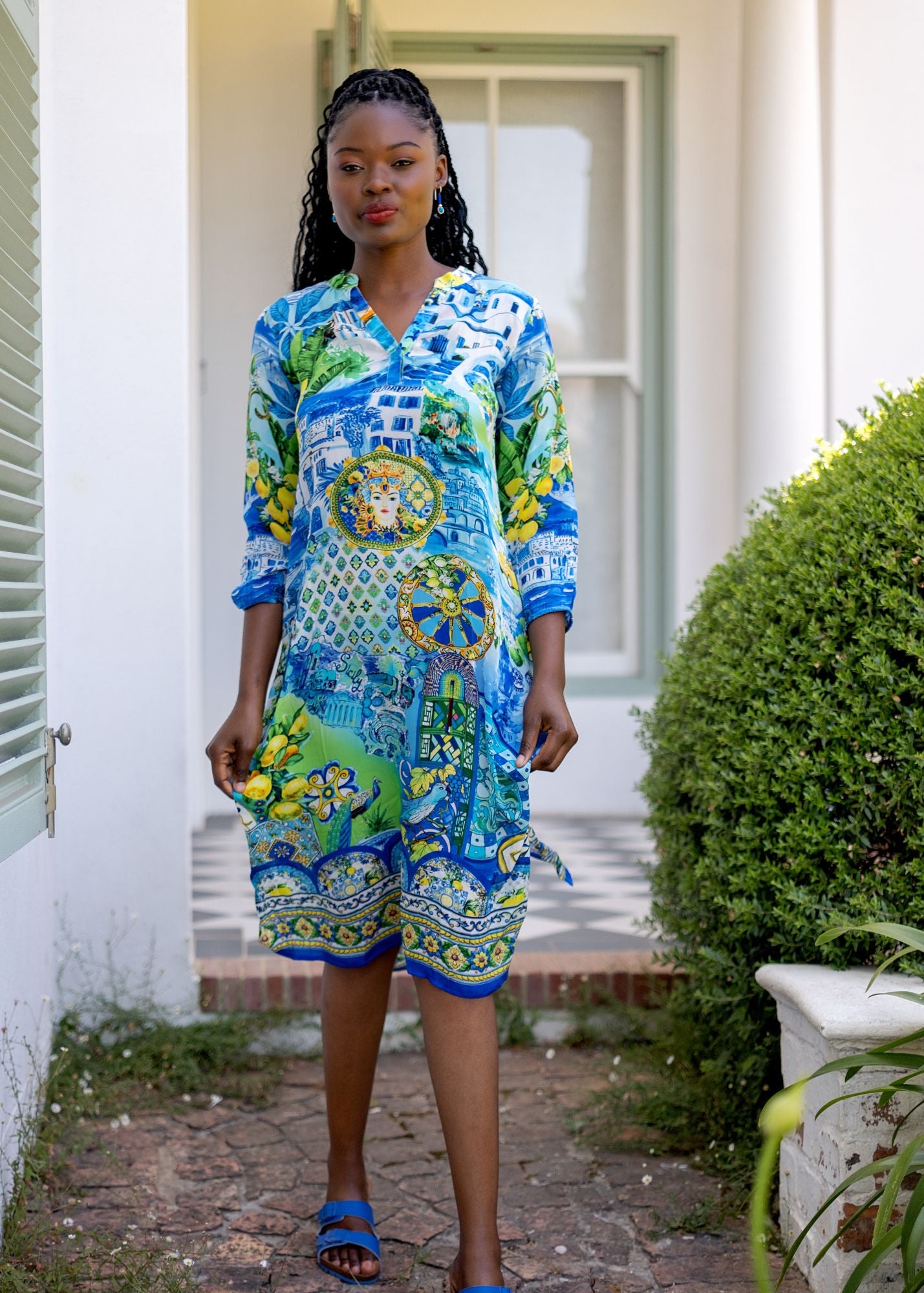 Carli Dress in Santorini