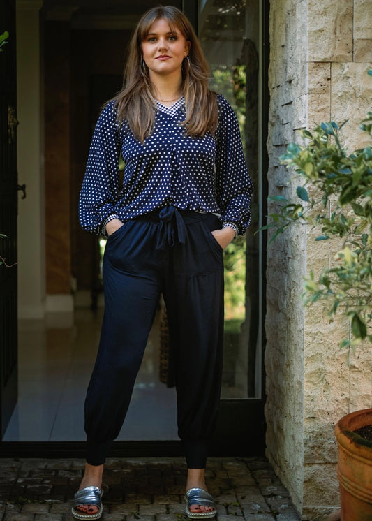 Harem Pants, Navy Blue
