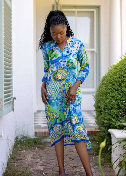 Carli Dress in Santorini