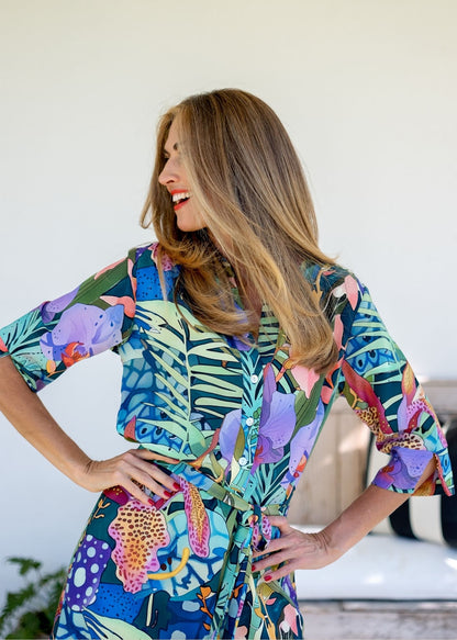 The Zania Cuffed Sleeve in Purple Iris