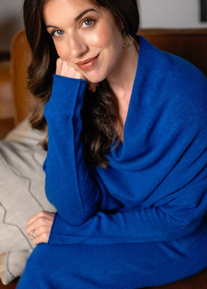Urban Cozi Knit Pants in Cobalt Blue