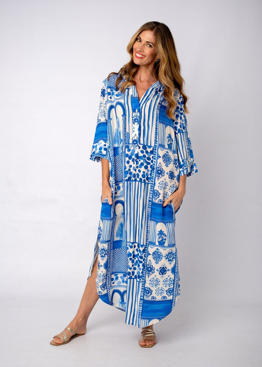 Fergie Cuffed Sleeve in Santorini Blue