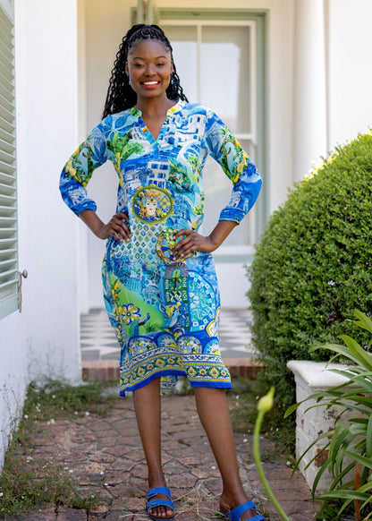 Carli Dress in Santorini