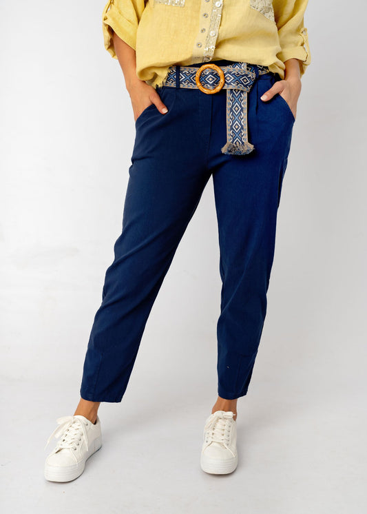 Venetian Cropped Pants in Navy