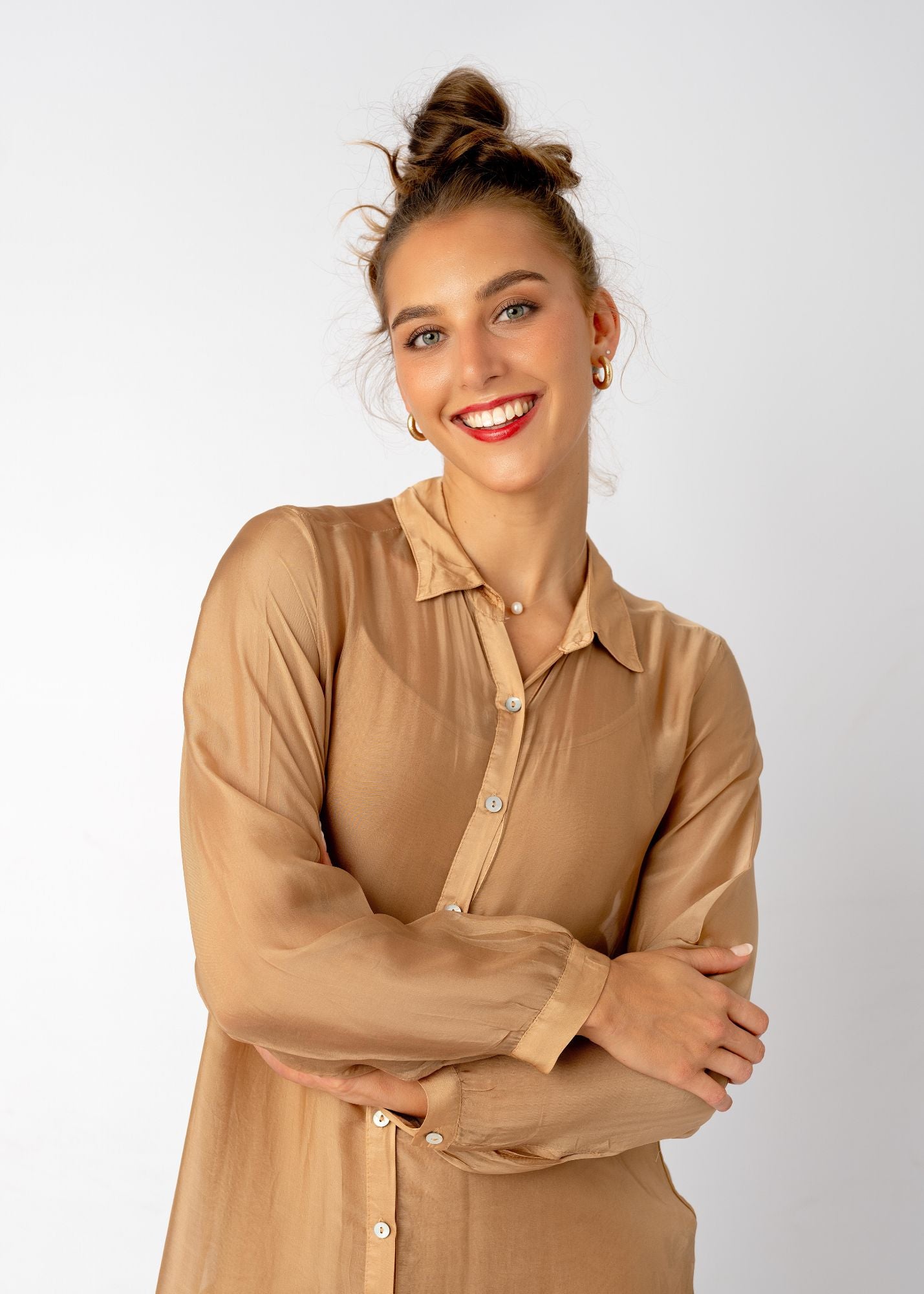 La Seta Dress with Long Sleeve —I Love You A Latte
