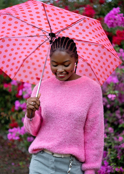 Chunky Round Neck Knit in Pink