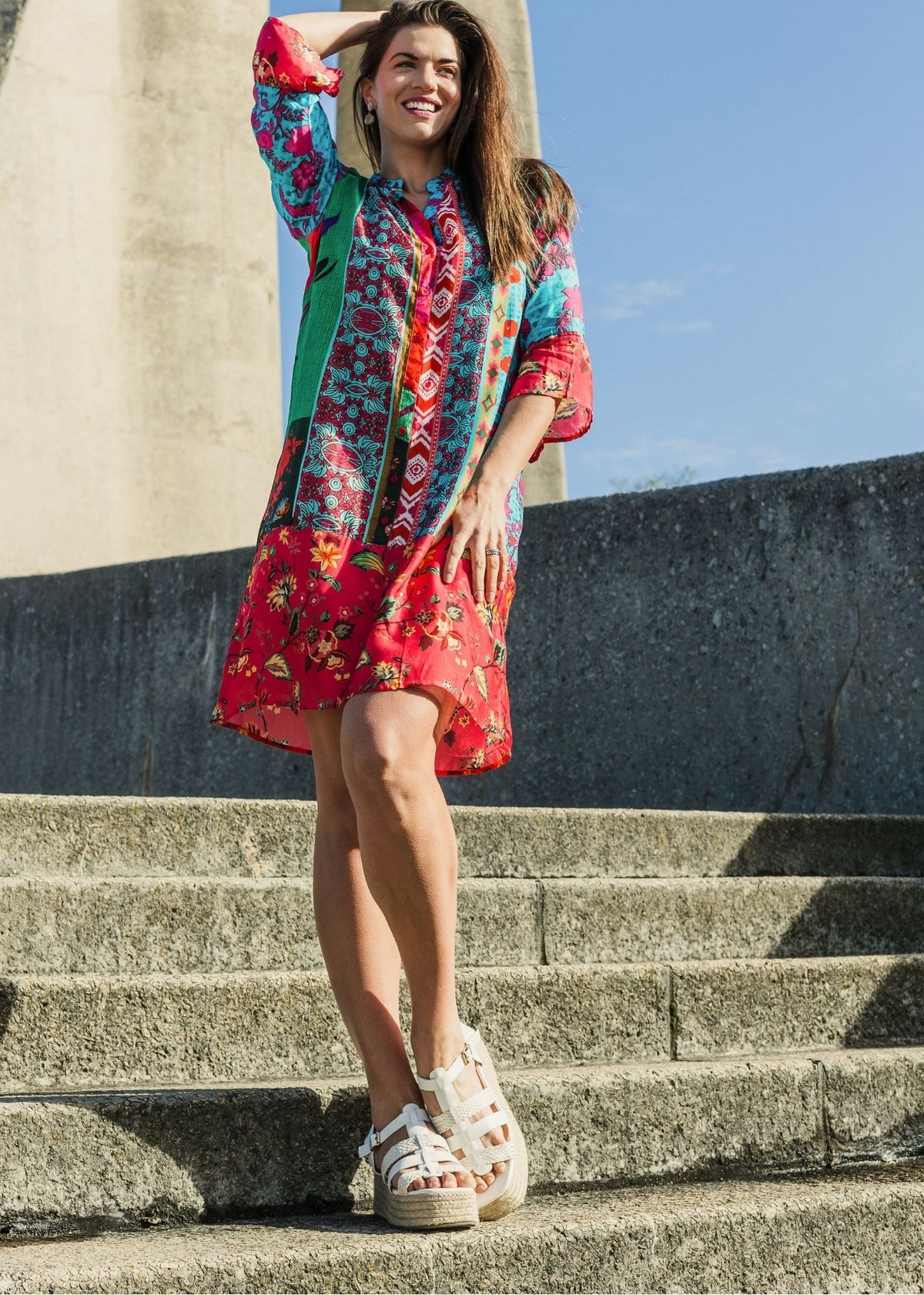 Symphony Shirt Dress in Summer Dreams