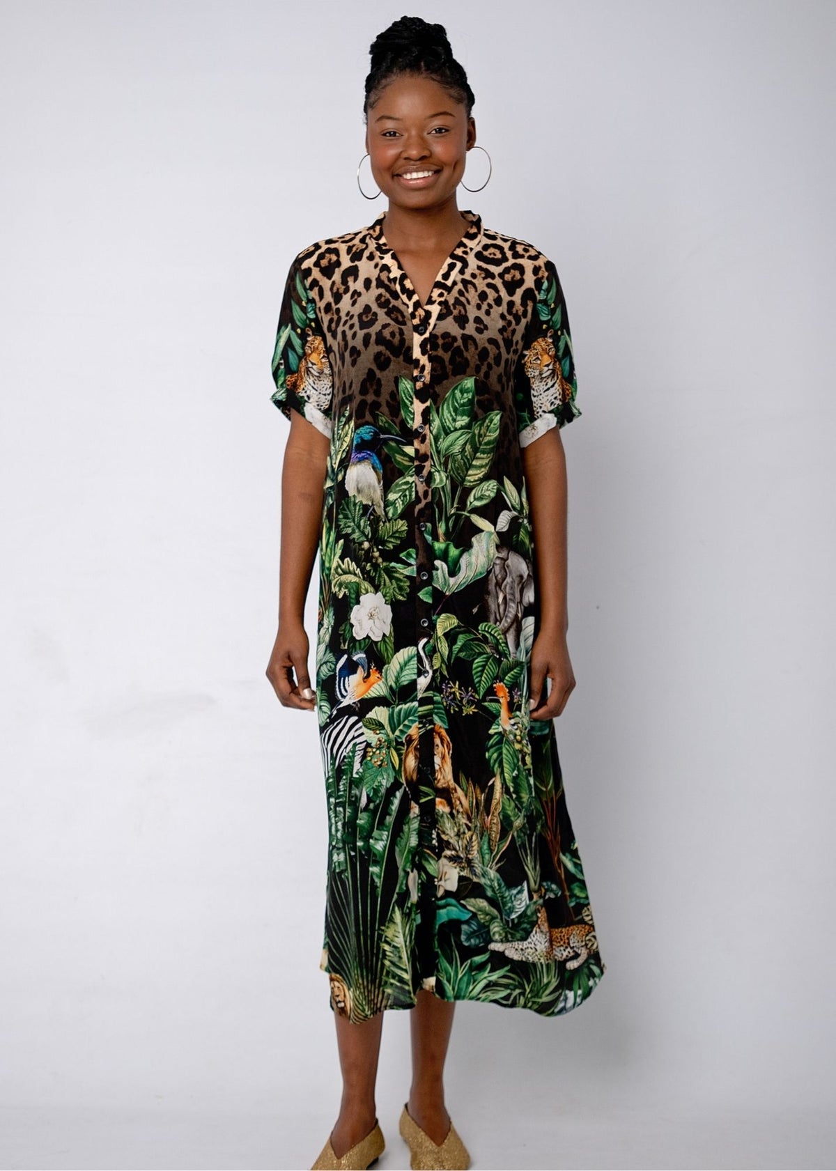 Maxine Dress in Sunset Toucan