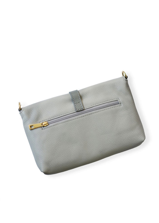 Capri Leather Crossbody Bag – Grey