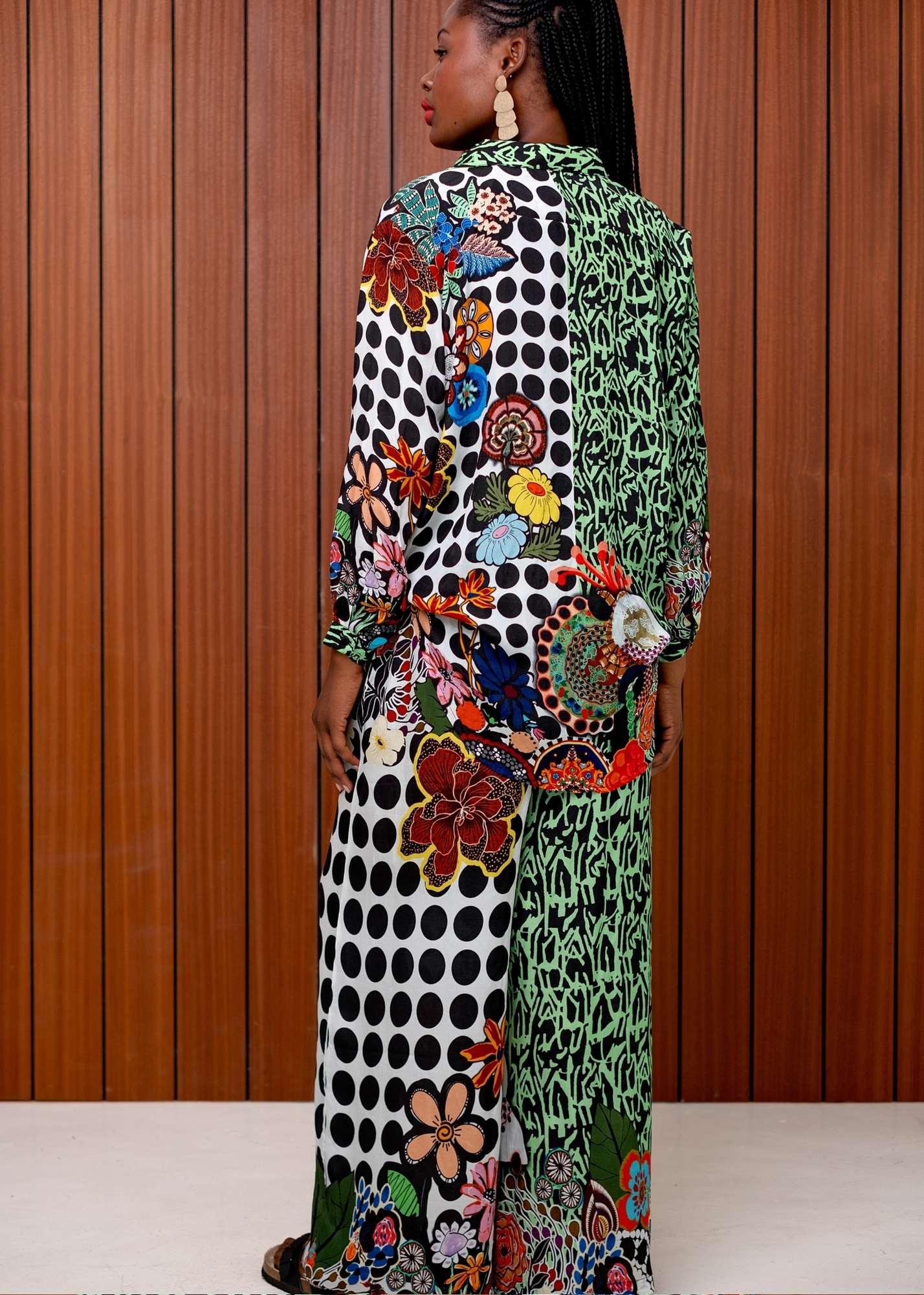 Unice Pants Suit in Burst of Colour Explosion