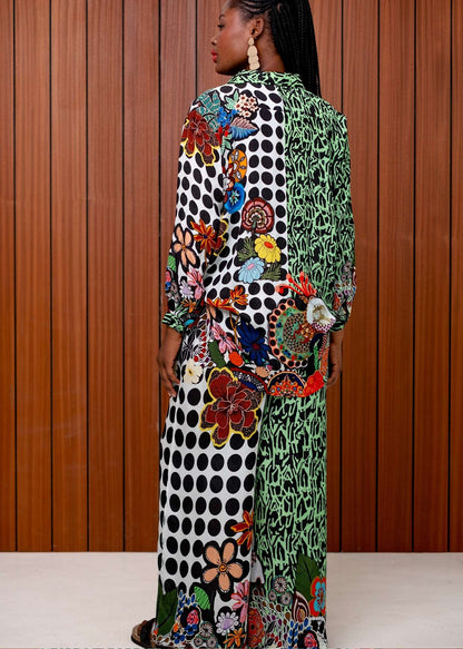 Unice Pants Suit in Burst of Colour Explosion