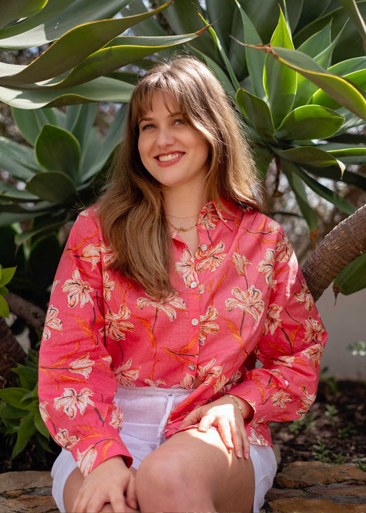 Button down blouse in