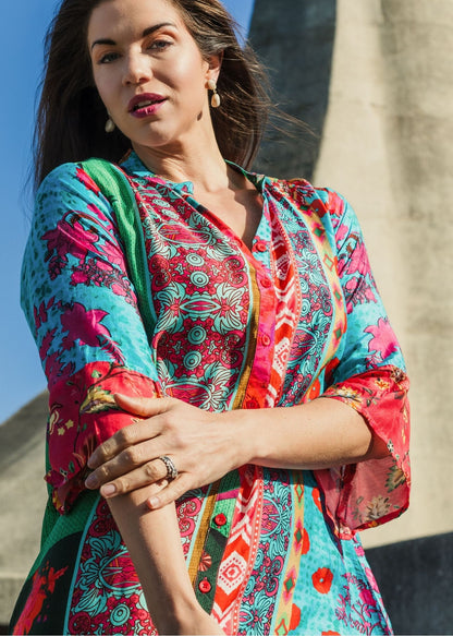Symphony Shirt Dress in Summer Dreams